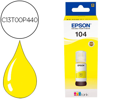 TINTA EPSON ECOTANK 104 ET-2710 / 2711 / 2712 / 2720 / 2726 / 4700 AMARILLO 7500 PAGINAS
