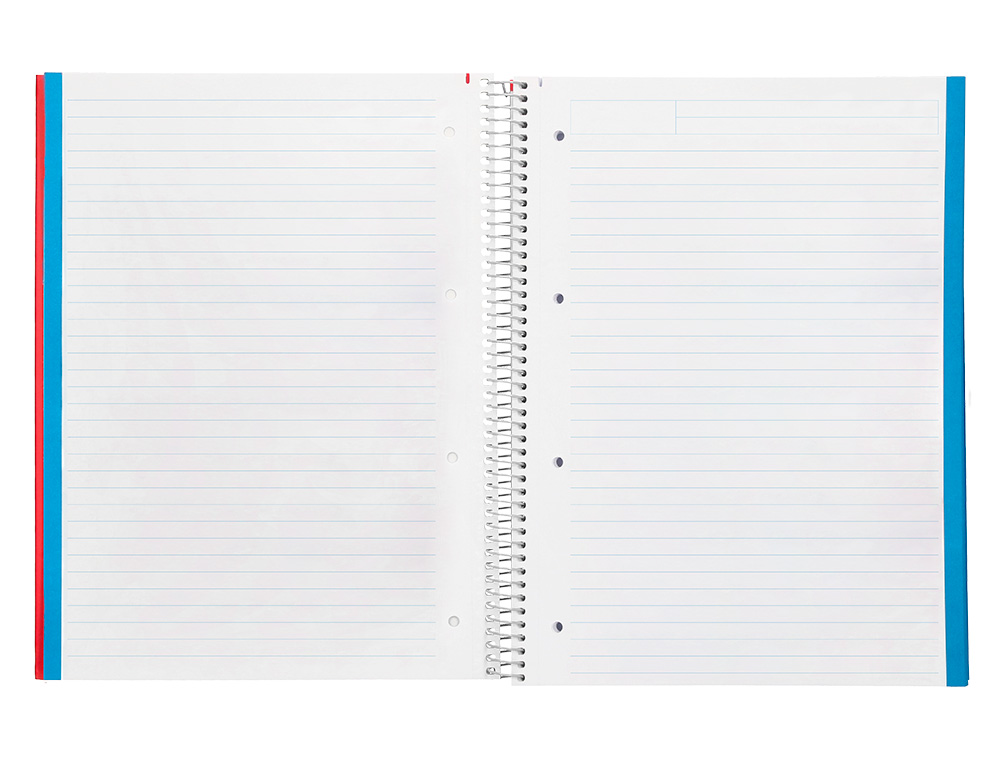 CUADERNO ESPIRAL LIDERPAPEL A4 MICRO JOLLY TAPA FORRADA 140H 75 GR HORIZONTAL 5 BANDAS4 TALADROS COLORES SURTIDOS