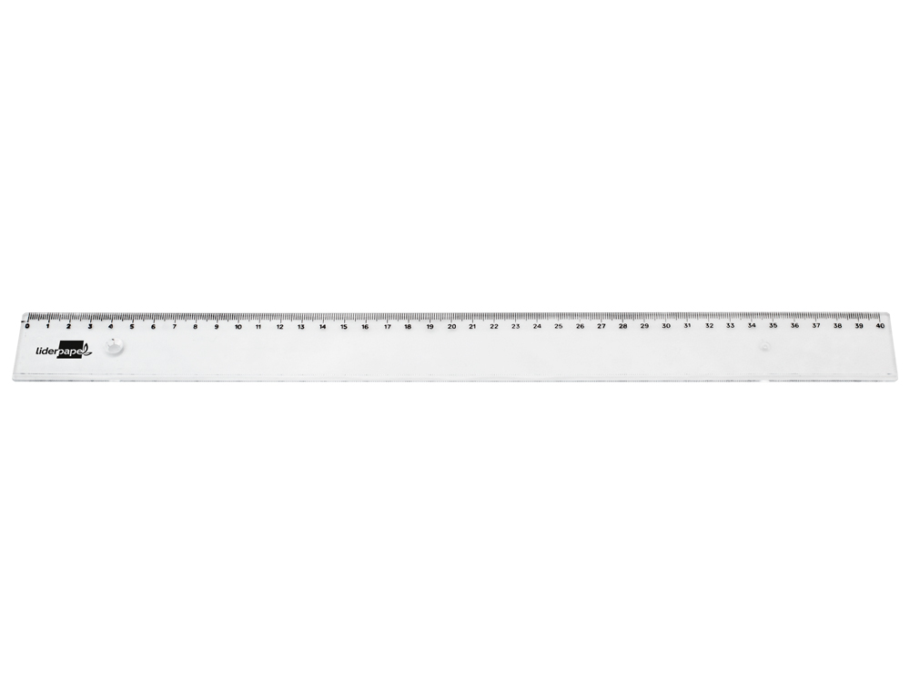 REGLA LIDERPAPEL PLASTICO IRROMPIBLE TRANSPARENTE 40 CM