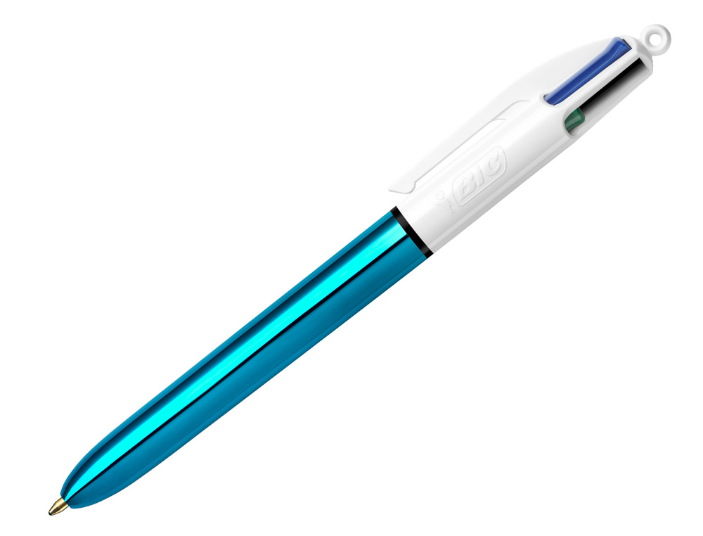 BOLIGRAFO BIC CUATRO COLORES SHINE AZUL PUNTA DE 1 MM