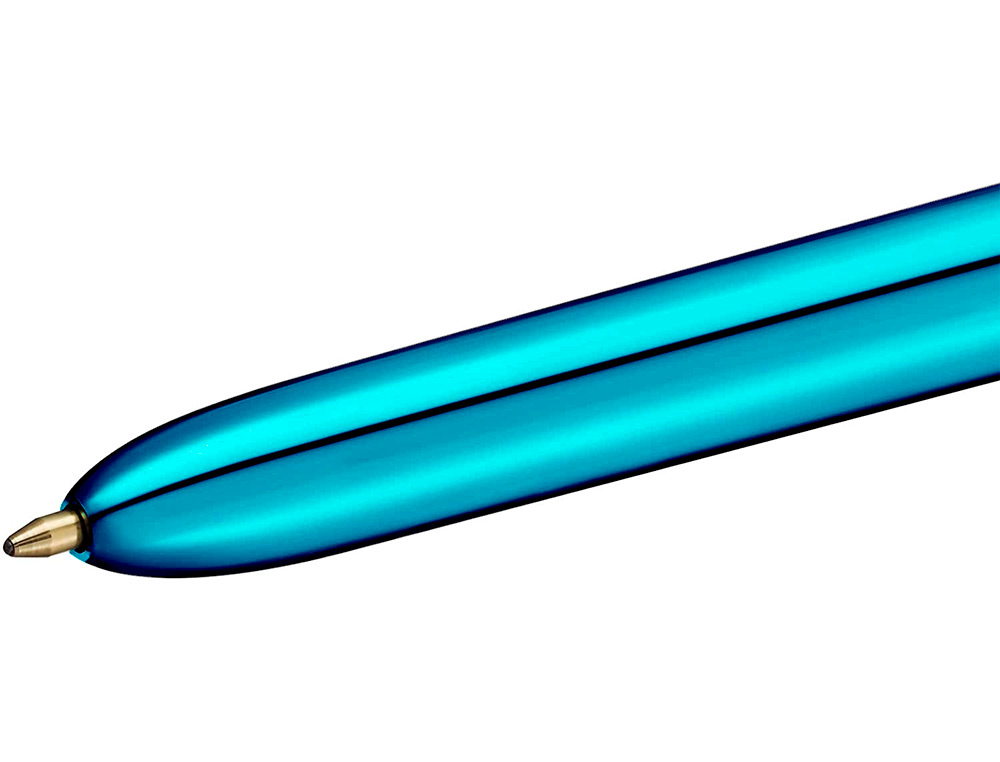 BOLIGRAFO BIC CUATRO COLORES SHINE AZUL PUNTA DE 1 MM