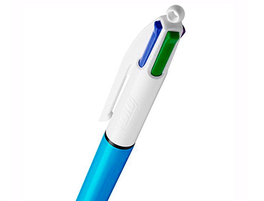 BOLIGRAFO BIC CUATRO COLORES SHINE AZUL PUNTA DE 1 MM