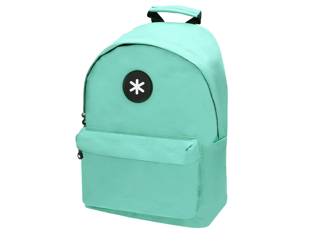 MOCHILA ANTARTIK CON ASA Y BOLSILLOS CON CREMALLERA COLOR VERDE MENTA 310X160X410 MM