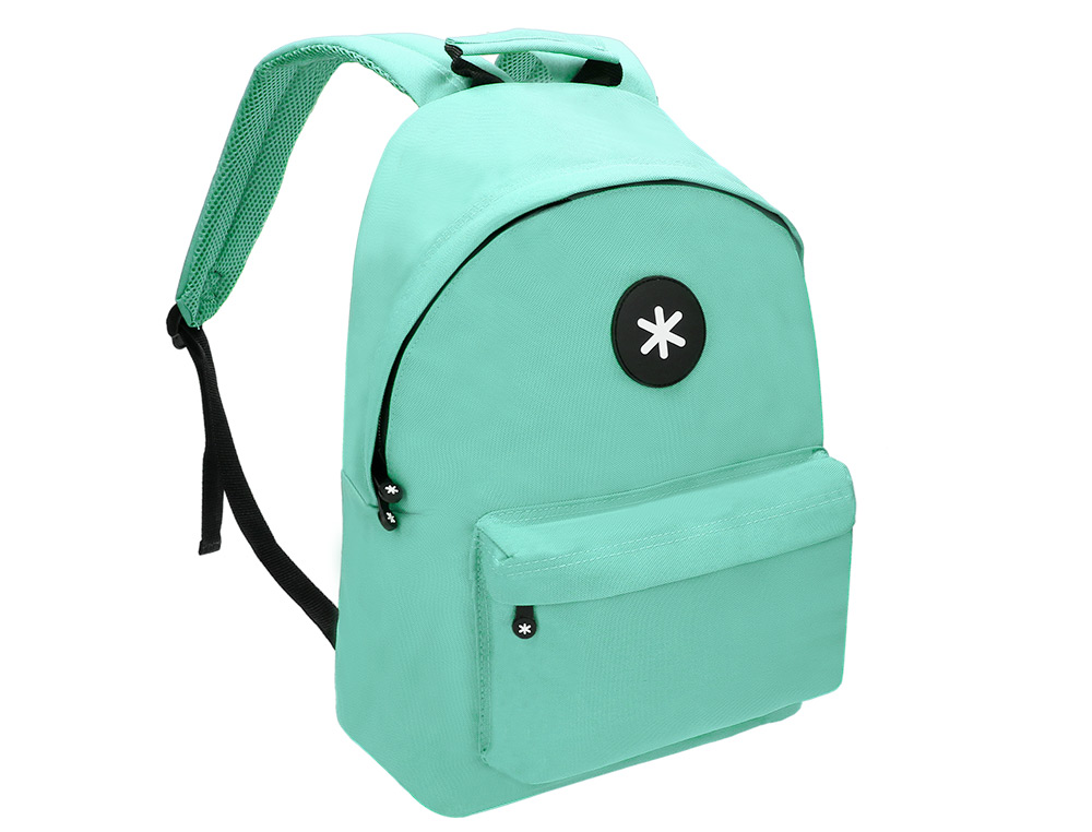 MOCHILA ANTARTIK CON ASA Y BOLSILLOS CON CREMALLERA COLOR VERDE MENTA 310X160X410 MM