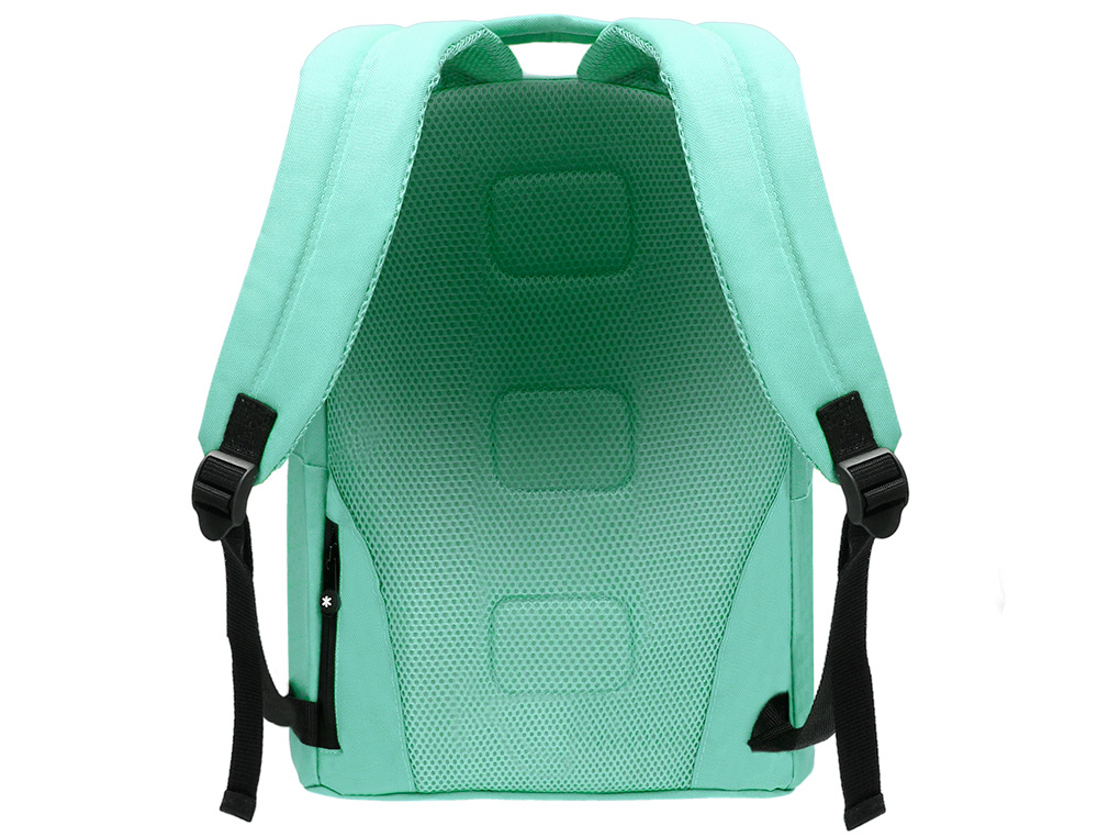 MOCHILA ANTARTIK CON ASA Y BOLSILLOS CON CREMALLERA COLOR VERDE MENTA 310X160X410 MM