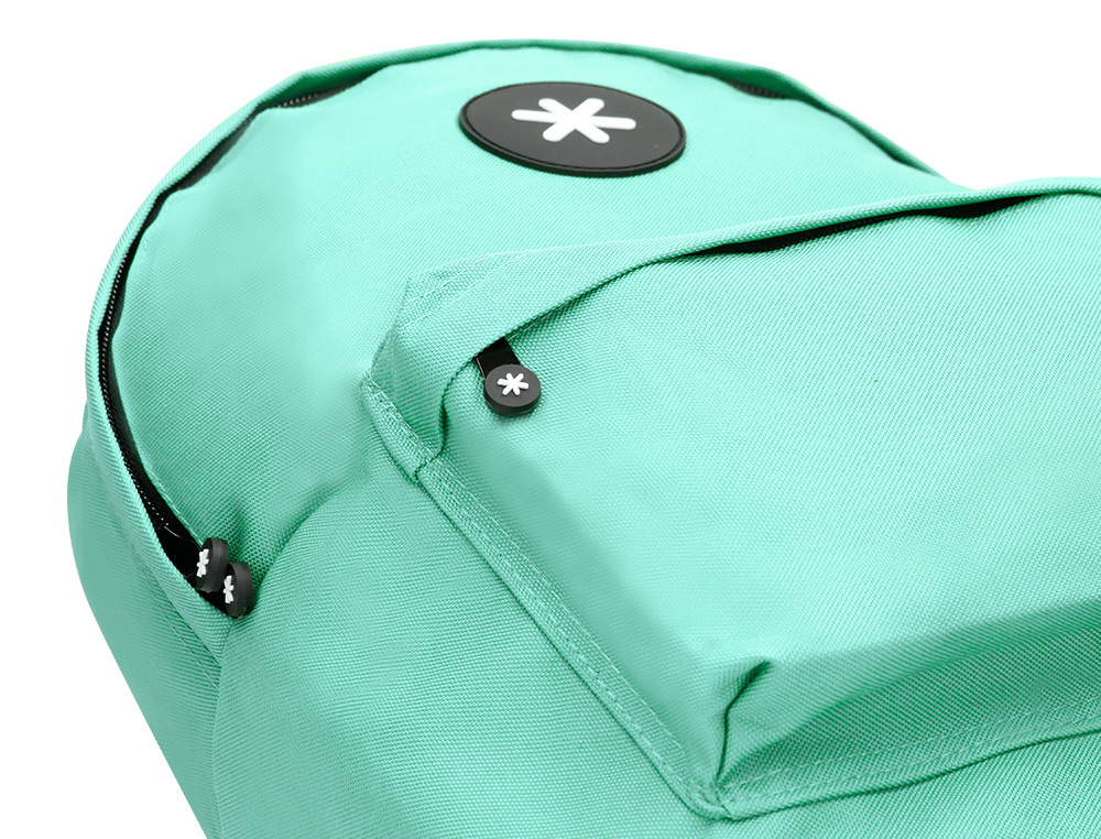 MOCHILA ANTARTIK CON ASA Y BOLSILLOS CON CREMALLERA COLOR VERDE MENTA 310X160X410 MM