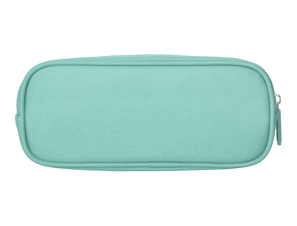 ESTUCHE PORTATODO LIDERPAPEL CLASSIC OVALADO 2 CREMALLERAS CON BOLSILLO DELANTERO 210X90MM VERDE MANZANA