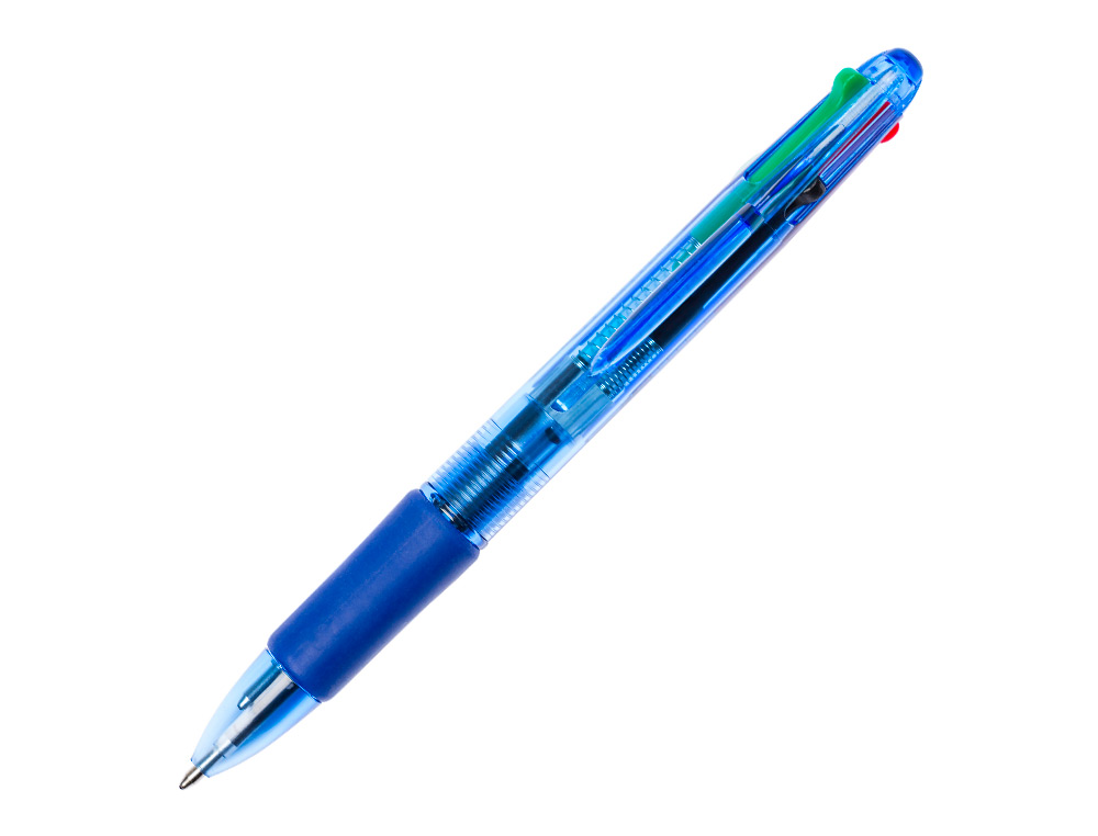 BOLIGRAFO Q-CONNECT 4 EN 1 TINTA 4 COLORES RETRACTIL CON SUJECION DE CAUCHO