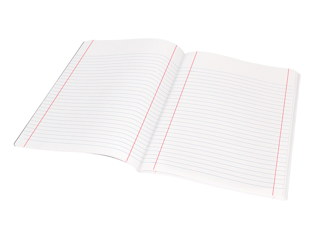 LIBRETA LIDERPAPEL TAPA NEGRA A5 80 HOJAS 60G/M2 HORIZONTAL CON DOBLE MARGEN