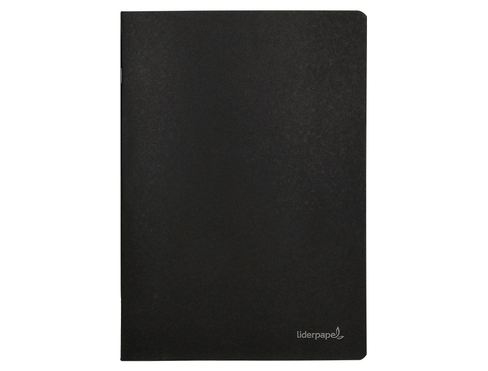 LIBRETA LIDERPAPEL TAPA NEGRA A5 80 HOJAS 60G/M2 HORIZONTAL CON DOBLE MARGEN