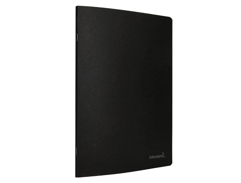 LIBRETA LIDERPAPEL TAPA NEGRA A5 80 HOJAS 60G/M2 HORIZONTAL CON DOBLE MARGEN