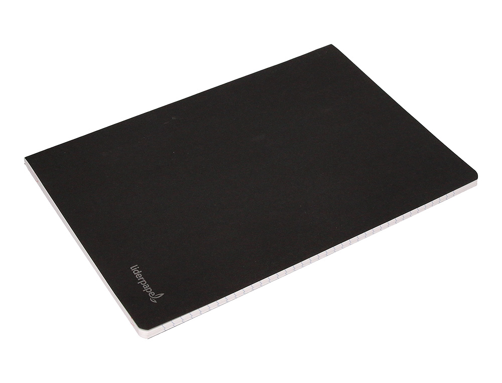 LIBRETA LIDERPAPEL TAPA NEGRA A5 80 HOJAS 60G/M2 HORIZONTAL CON DOBLE MARGEN