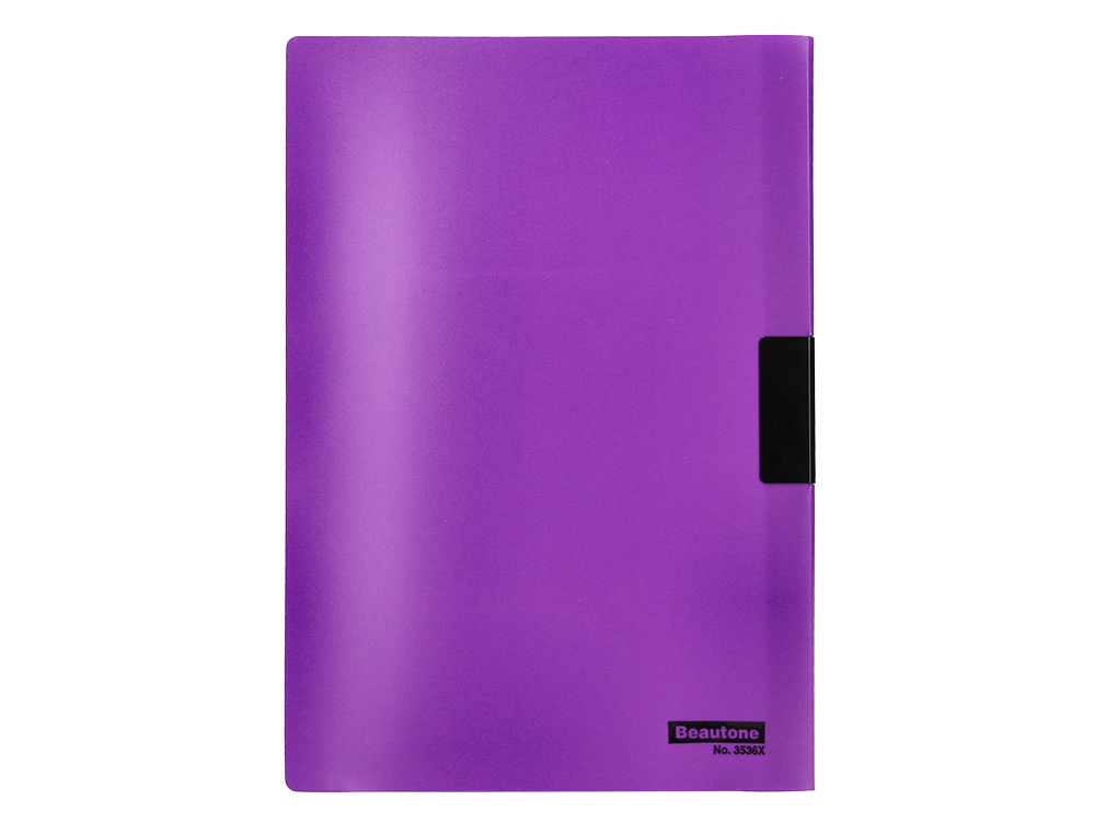 CARPETA BEAUTONE DOSSIER PINZA LATERAL 45306 POLIPROPILDIN A4 VIOLETA 25 H. PINZA DES-PACK DE 10 RETRACTILADO