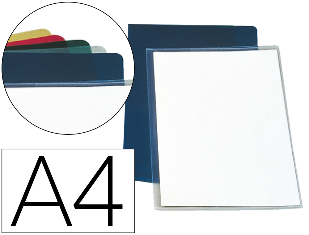 CARPETA DOSSIER UERO PLASTICO ESSELTE FOLIO PVC TRANSPARENTE 140 MC CAJA DE 100 UNIDADES